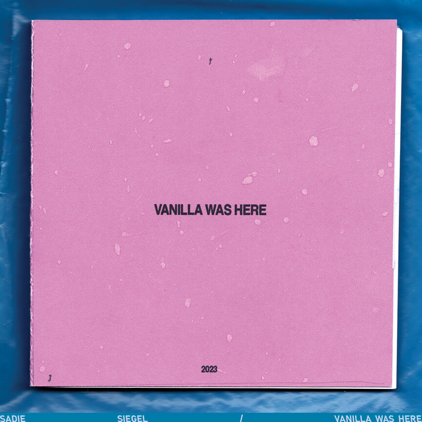 A pink album cover with the words Vanilla was here written on it.